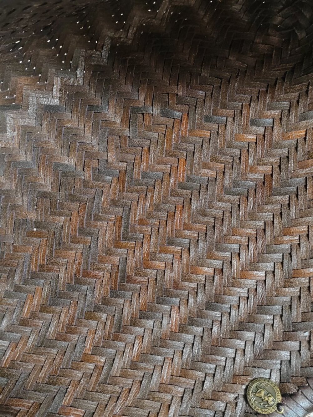 DRAGON DIFFUSION Nantucket large woven leather tote — Dark brown - Picture 8 of 13